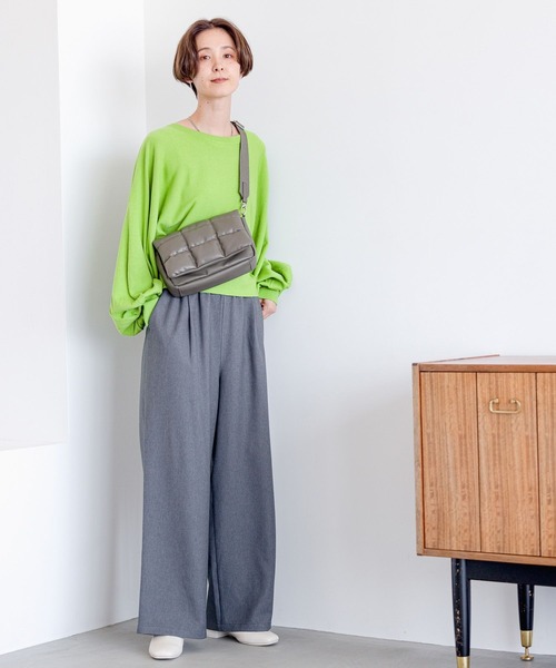 LEPSIM(レプシィム)の「パデットミニショルダー 971114(ショルダーバッグ・レディース・カーキ/ブラック・ONE SIZE)」の8枚目の写真