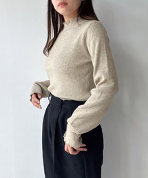 AS KNOW AS plus | ☆配色メロウ ボリューム袖ニットプルオーバー(ニット/セーター)