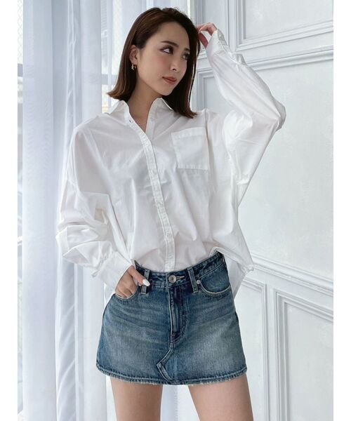 GYDA（ジェイダ）の「ルーズシンプルシャツ（シャツ/ブラウス・レディース・オフホワイト・FREE）」の2枚目の写真