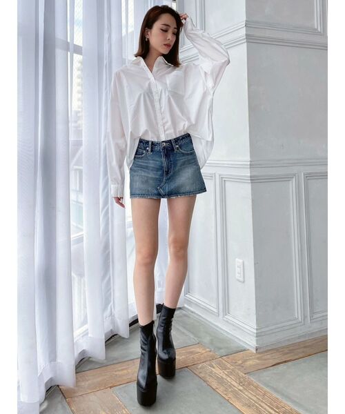 GYDA（ジェイダ）の「ルーズシンプルシャツ（シャツ/ブラウス・レディース・オフホワイト・FREE）」の6枚目の写真