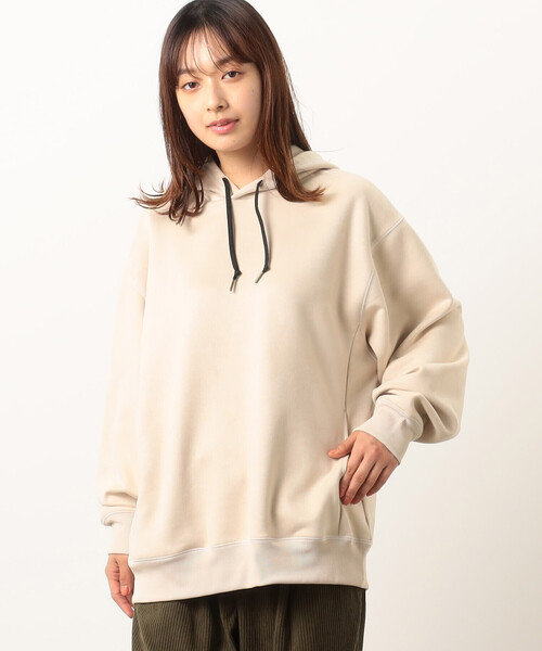 Purple&Yellow（パープルアンドイエロー）の「カットスエードカラーステッチプルオーバーパーカ（パーカー・メンズ・ブラック系その他/マルチ/オレンジ/チャコール/アイボリー/カーキ/ホワイト系その他・LARGE/MEDIUM/X-LARGE/SMALL）」の9枚目の写真