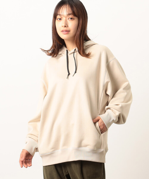 Purple&Yellow（パープルアンドイエロー）の「カットスエードカラーステッチプルオーバーパーカ（パーカー・メンズ・ブラック系その他/マルチ/オレンジ/チャコール/アイボリー/カーキ/ホワイト系その他・LARGE/MEDIUM/X-LARGE/SMALL）」の10枚目の写真