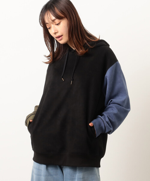 Purple&Yellow（パープルアンドイエロー）の「カットスエードカラーステッチプルオーバーパーカ（パーカー・メンズ・ブラック系その他/マルチ/オレンジ/チャコール/アイボリー/カーキ/ホワイト系その他・LARGE/MEDIUM/X-LARGE/SMALL）」の14枚目の写真