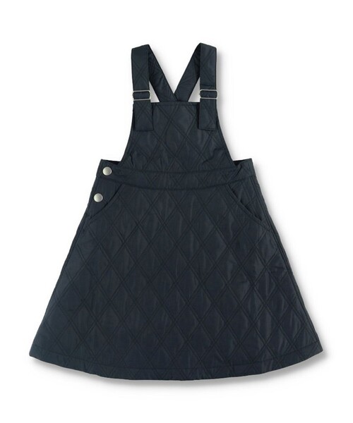 BRANSHES（ブランシェス）の「キルティングジャンパースカート（スカート・キッズ・ネイビー/アイボリー・90/100/150/130/110/120/140）」の9枚目の写真