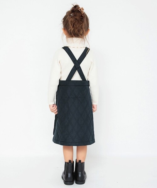 BRANSHES（ブランシェス）の「キルティングジャンパースカート（スカート・キッズ・ネイビー/アイボリー・90/100/150/130/110/120/140）」の11枚目の写真