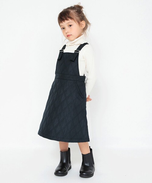 BRANSHES（ブランシェス）の「キルティングジャンパースカート（スカート・キッズ・ネイビー/アイボリー・90/100/150/130/110/120/140）」の12枚目の写真