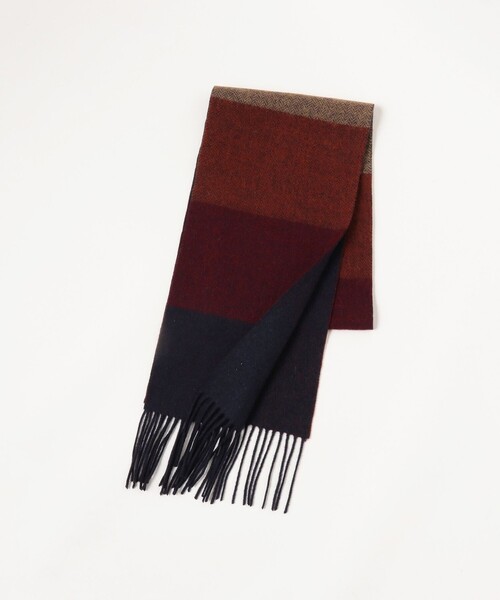 B:MING by BEAMS（ビーミングバイビームス）の「B:MING by BEAMS / ボーダー マフラー（マフラー・メンズ・ブラック/ネイビー/ブラウン・ONE SIZE）」の8枚目の写真