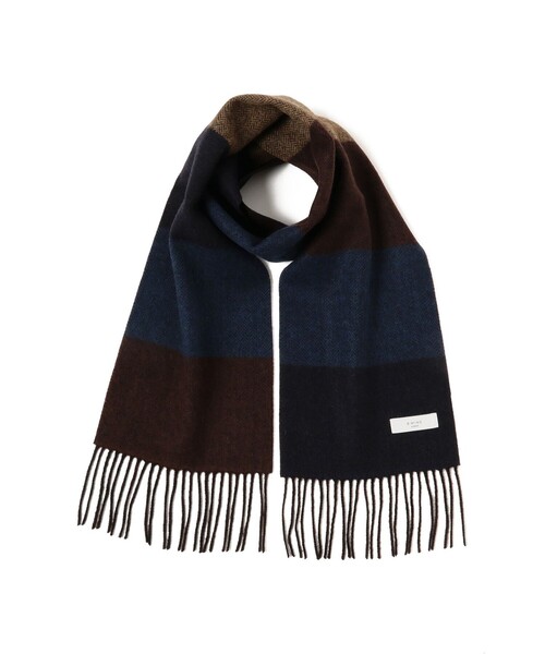 B:MING by BEAMS（ビーミングバイビームス）の「B:MING by BEAMS / ボーダー マフラー（マフラー・メンズ・ブラック/ネイビー/ブラウン・ONE SIZE）」の10枚目の写真