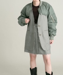 KBF | カットオフノーカラージャケット(ノーカラージャケット)