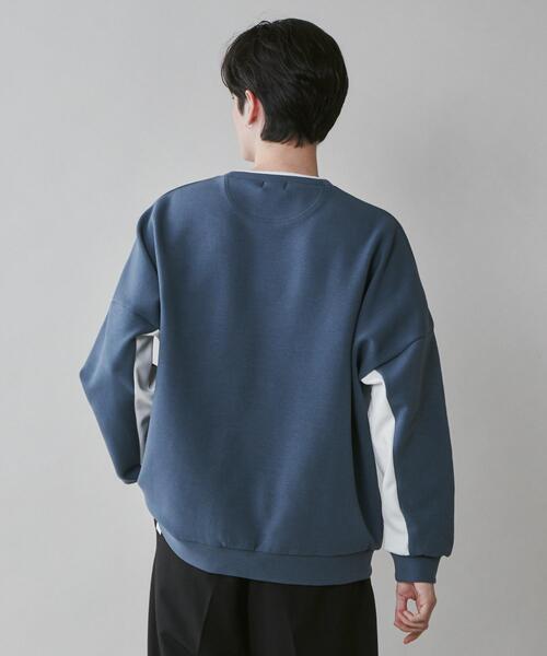 LUCY（ルーシー）の「LUCY/ドルマンフェイクレイヤードプルオーバー（スウェット・メンズ・ブルー/ホワイト・MEDIUM/LARGE）」の12枚目の写真