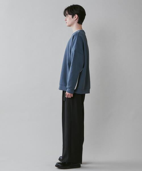 LUCY（ルーシー）の「LUCY/ドルマンフェイクレイヤードプルオーバー（スウェット・メンズ・ブルー/ホワイト・MEDIUM/LARGE）」の14枚目の写真