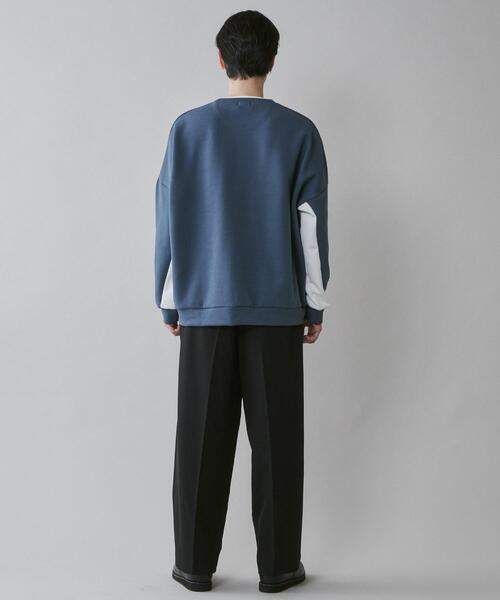 LUCY（ルーシー）の「LUCY/ドルマンフェイクレイヤードプルオーバー（スウェット・メンズ・ブルー/ホワイト・MEDIUM/LARGE）」の15枚目の写真