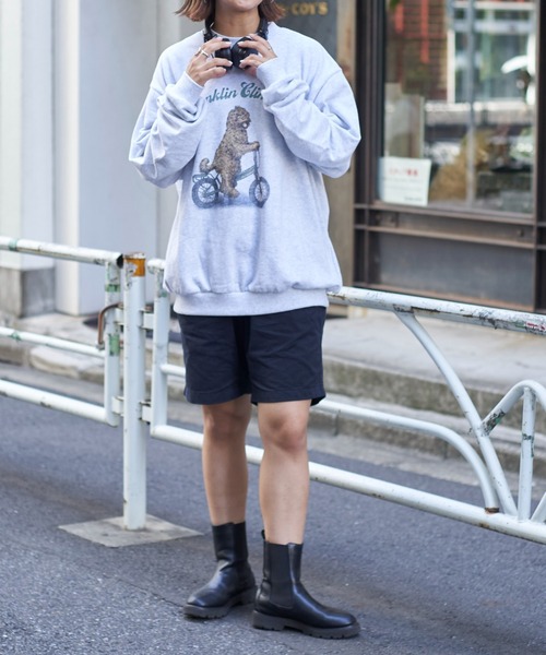 Franklin Climbing（フランクリンクライミング）の「【Franklin Climbing】ラブラドゥードル＆e-BIKEグラフィックスウェット（スウェット・メンズ・ライトグレー/ホワイト/ブラック/ネイビー/アイボリー・MEDIUM/LARGE）」の11枚目の写真