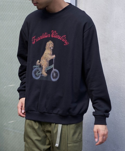 Franklin Climbing（フランクリンクライミング）の「【Franklin Climbing】ラブラドゥードル＆e-BIKEグラフィックスウェット（スウェット・メンズ・ライトグレー/ホワイト/ブラック/ネイビー/アイボリー・MEDIUM/LARGE）」の22枚目の写真