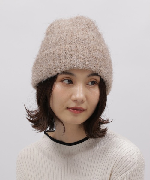 LAKOLE（ラコレ）の「シャギーリブニットワッチ / 980302（ニットキャップ/ビーニー・レディース・イエロー/オフホワイト/ブラック/グレー/ベージュ・FREE）」の5枚目の写真