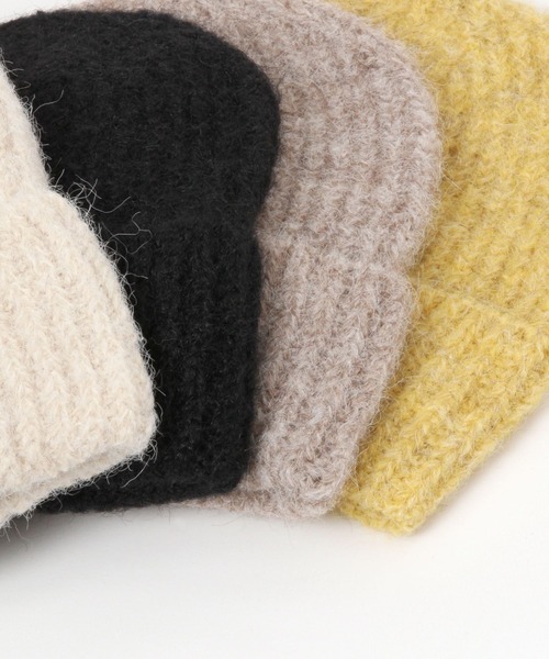 LAKOLE（ラコレ）の「シャギーリブニットワッチ / 980302（ニットキャップ/ビーニー・レディース・イエロー/オフホワイト/ブラック/グレー/ベージュ・FREE）」の15枚目の写真