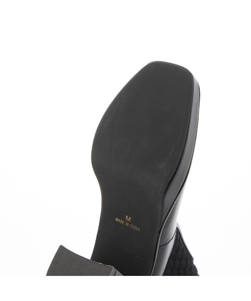 DULCIS REGALO(ドルキス レガロ)の「ElvisLuce(エルビスルーチェ)8cmヒール厚底ストームリブニットソックスボリュームソールショートブーツ(ブーツ・レディース・ブラック/アイボリー・L/S/M/LL)」の8枚目の写真