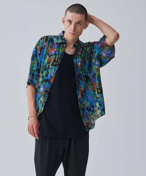 Iroquois(イロコイ)の「MODEST H/S BIG SH(シャツ/ブラウス・メンズ・レッド系その他/ブルー系その他・2/3/1)」の3枚目の写真