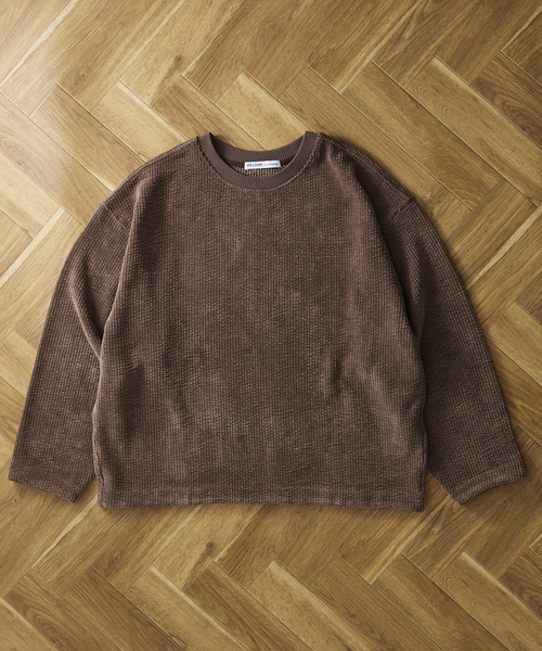 JOURNAL STANDARD relume(ジャーナルスタンダード レリューム)の「CALIFORNIA コーデュロイプルオーバーTシャツ(Tシャツ/カットソー・メンズ・ブラック/ブラウン/カーキ・MEDIUM/LARGE)」の1枚目の写真