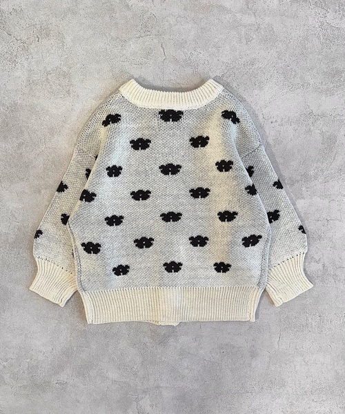 HOGAN RANCH WEAR（ホーガンランチウエア）の「【おうちで洗えるニット】ジャガードニットカーディガン（kids/S～LL）（カーディガン/ボレロ・キッズ・ピンク/オレンジ/マルチ/オフホワイト・L/M/S/LL）」の8枚目の写真