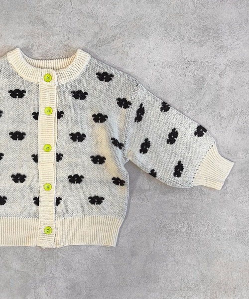 HOGAN RANCH WEAR（ホーガンランチウエア）の「【おうちで洗えるニット】ジャガードニットカーディガン（kids/S～LL）（カーディガン/ボレロ・キッズ・ピンク/オレンジ/マルチ/オフホワイト・L/M/S/LL）」の7枚目の写真