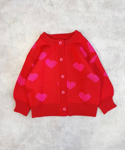 HOGAN RANCH WEAR（ホーガンランチウエア）の「【おうちで洗えるニット】ジャガードニットカーディガン（kids/S～LL）（カーディガン/ボレロ・キッズ・ピンク/オレンジ/マルチ/オフホワイト・L/M/S/LL）」の20枚目の写真