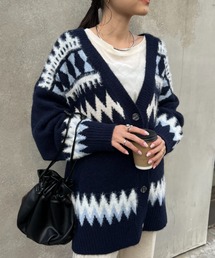 CIAOPANIC TYPY | 【OSORO】ノルディックフェザーヤーンVネックニットカーディガン(カーディガン/ボレロ)