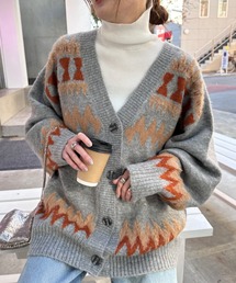 CIAOPANIC TYPY | 【OSORO】ノルディックフェザーヤーンVネックニットカーディガン(カーディガン/ボレロ)