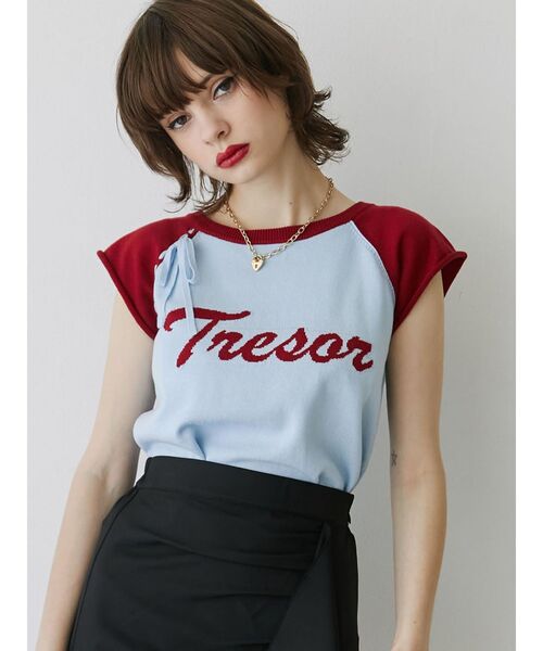 jouetie（ジュエティ）の「リボンステッチニット（ニット/セーター・レディース・オフホワイト/ピンク/ブルー・MEDIUM）」の5枚目の写真