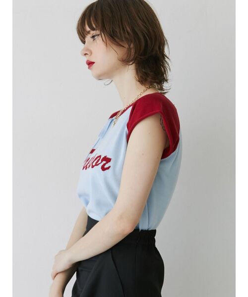 jouetie（ジュエティ）の「リボンステッチニット（ニット/セーター・レディース・オフホワイト/ピンク/ブルー・MEDIUM）」の7枚目の写真