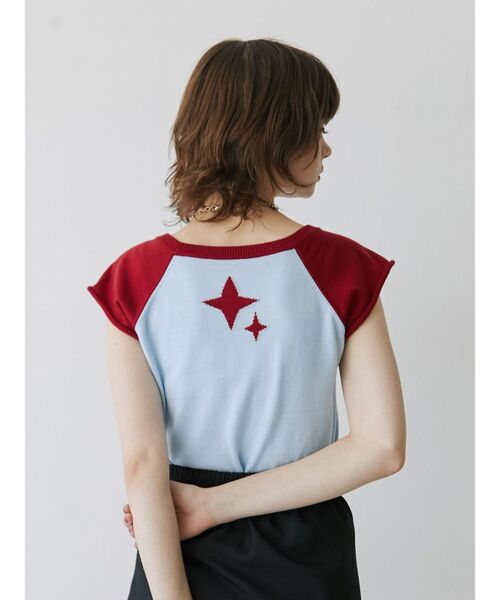 jouetie（ジュエティ）の「リボンステッチニット（ニット/セーター・レディース・オフホワイト/ピンク/ブルー・MEDIUM）」の8枚目の写真