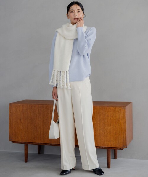 23区 ウールカシミヤ Vネック ニット 新品 23区 Vネックニット セーター ウール カシミヤ スカイ