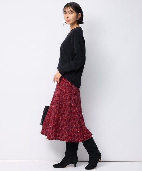 23区（ニジュウサンク）の「【洗える】ウールカシミヤ Vネック ニット（ニット/セーター・レディース・ライラック系/ベージュ系/イエロー系/ピンク系/ブラック系/スカイブルー系・40/38）」の8枚目の写真