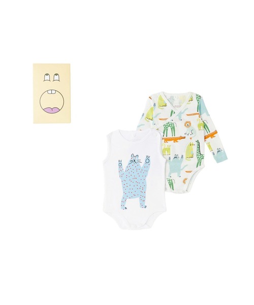 STELLA McCARTNEY(ステラマッカートニー)の「STELLA McCARTNEY (ステラマッカートニー) Baby アニマル長袖ロンパースセット(ロンパース・キッズ・ホワイト・6M)」の3枚目の写真