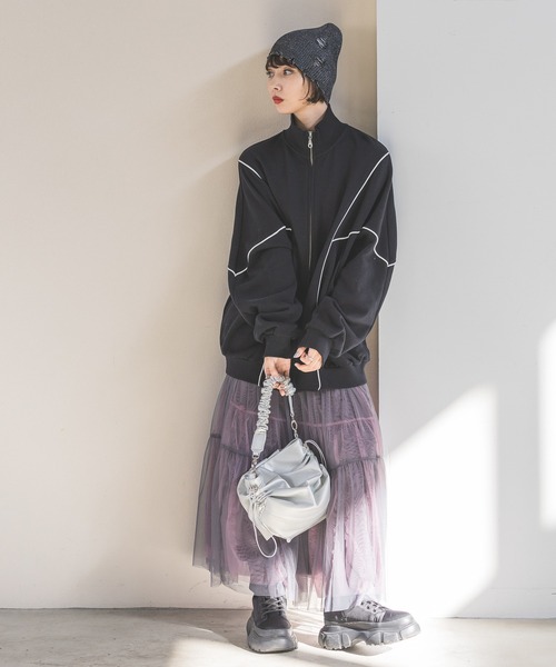 PAGEBOY（ページボーイ）の「ダメージビーニー（ニットキャップ/ビーニー・レディース・ブラック/ブルー/レッド・FREE）」の5枚目の写真