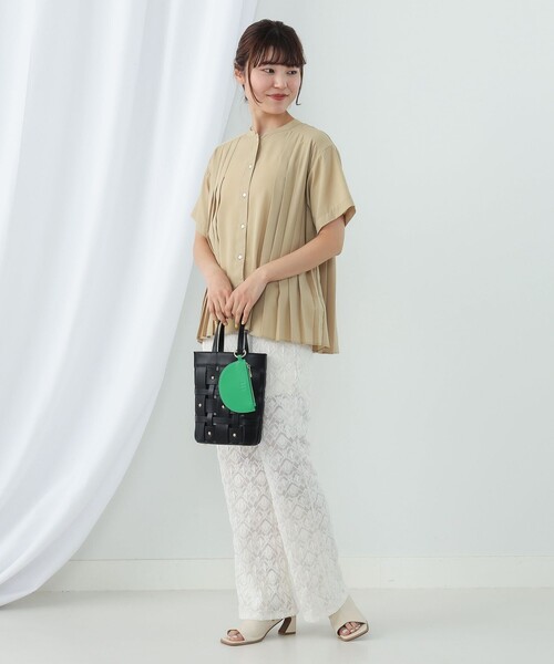 Ray BEAMS（レイビームス）の「Ray BEAMS / カット レース シアー パンツ（その他パンツ・レディース・ブラック/オフホワイト・1/0）」の3枚目の写真