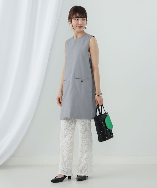 Ray BEAMS（レイビームス）の「Ray BEAMS / カット レース シアー パンツ（その他パンツ・レディース・ブラック/オフホワイト・1/0）」の14枚目の写真