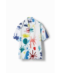 Desigual（デシグアル）の「水彩アートプリントシャツ シアサッカー リゾート 半袖（シャツ/ブラウス・メンズ）」