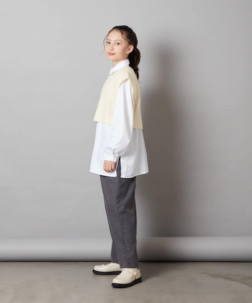 a.v.v（アーヴェヴェ）の「[160]【2点セット】ケーブルベストセット（ベスト・キッズ・グレー/アイボリー・160）」の18枚目の写真