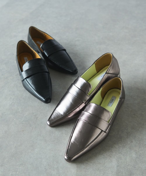 EVOL（イーボル）の「【EVOL(イーボル)】デザインヒールコインローファー（ローファー・レディース・ブロンズ/ブラック・23.5/24.5/22.5）」の12枚目の写真