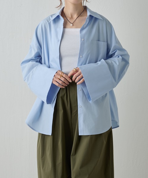 「COLLAGE GALLARDAGALANTE」 半袖ブラウス FREE ブルー レディース COLLAGE GALLARDAGALANTE 「COLLAGE GALLARDAGALANTE」 半袖