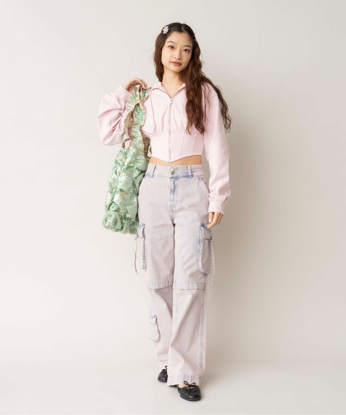 Casselini（キャセリーニ）の「Casselini(キャセリーニ)スクエアギャザートート（トートバッグ・レディース・アイボリー/ブラック/サックスブルー/オレンジ/ブルー/ゴールド/シルバー/グリーン・FREE）」の17枚目の写真