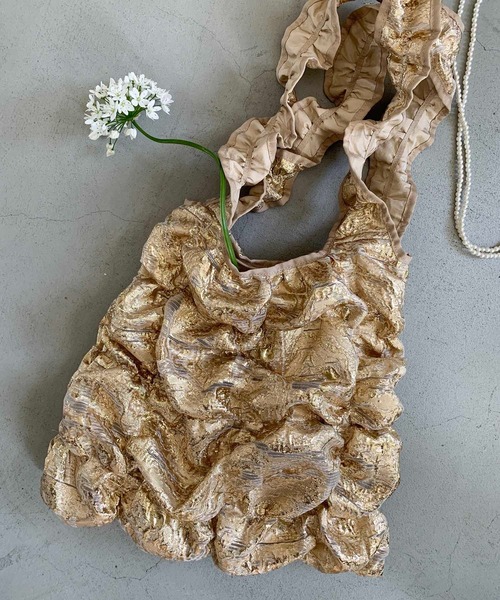 Casselini（キャセリーニ）の「Casselini(キャセリーニ)スクエアギャザートート（トートバッグ・レディース・アイボリー/ブラック/サックスブルー/オレンジ/ブルー/ゴールド/シルバー/グリーン・FREE）」の21枚目の写真