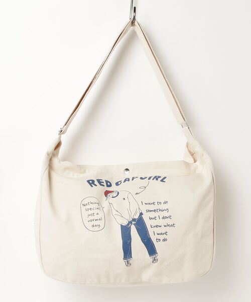 Red Cap Girl（レッドキャプガール）の「25SS イラストプリント 大容量 メッセンジャーバッグ（トートバッグ・メンズ・ホワイト系その他/ホワイト・FREE）」の16枚目の写真