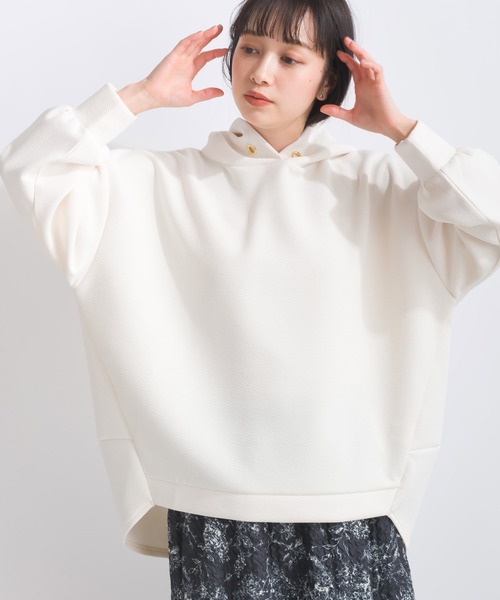 PICCIN（ピッチン）の「【WEB限定】膨れスポンジリバーパーカー（パーカー・レディース・オフホワイト/ブラック・S/M/L）」の2枚目の写真