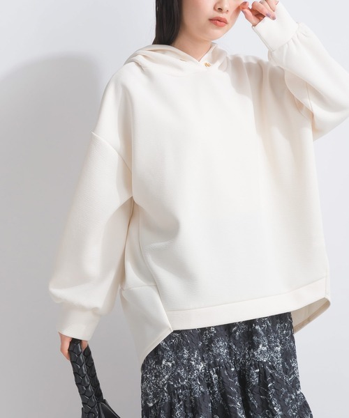 PICCIN（ピッチン）の「【WEB限定】膨れスポンジリバーパーカー（パーカー・レディース・オフホワイト/ブラック・S/M/L）」の7枚目の写真