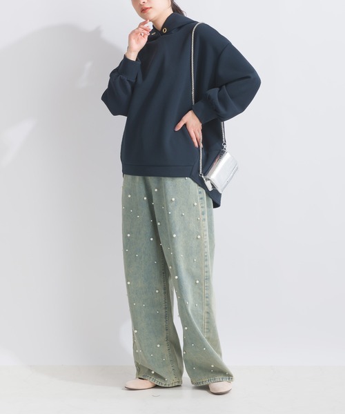 PICCIN（ピッチン）の「【WEB限定】膨れスポンジリバーパーカー（パーカー・レディース・オフホワイト/ブラック・S/M/L）」の15枚目の写真