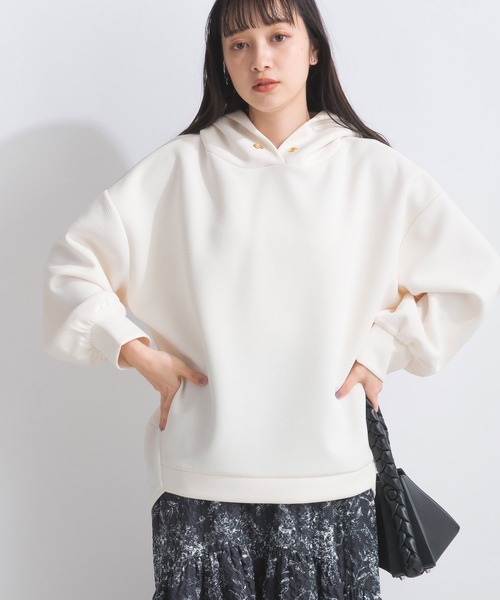 PICCIN（ピッチン）の「【WEB限定】膨れスポンジリバーパーカー（パーカー・レディース・オフホワイト/ブラック・S/M/L）」の4枚目の写真