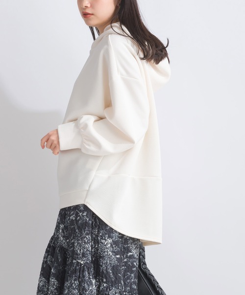 PICCIN（ピッチン）の「【WEB限定】膨れスポンジリバーパーカー（パーカー・レディース・オフホワイト/ブラック・S/M/L）」の5枚目の写真