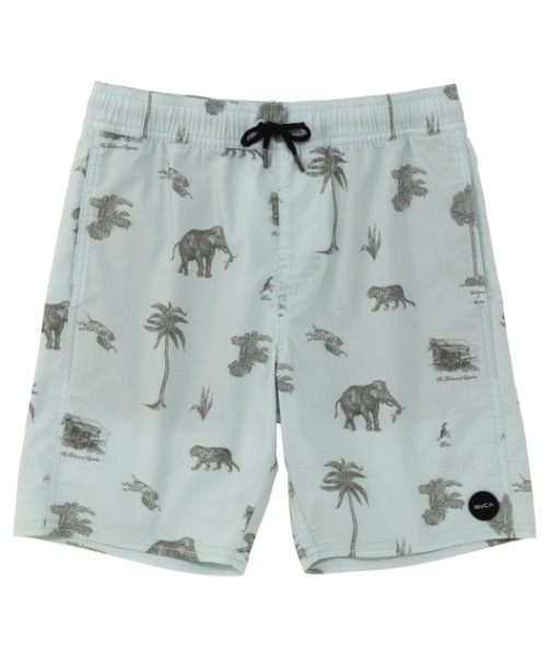 【セール】RVCA キッズ BARNES ELASTIC SHORT ボードショーツ/サーフトランクス 【2024年春夏モデル】/ルーカリサイクルポリエステルマルチグラフィックスイムボードショーツ（水着）｜RVCA（ルーカ）